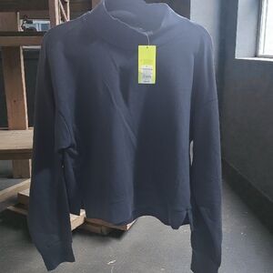 All in Motion Navy Blue Cowl Neck Sweatshirt.